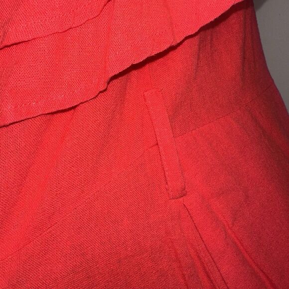 NEW NICOLE MILLER Red One Shoulder Fit N Flare Dress Women’s Size Small NEW - Picture 8 of 11